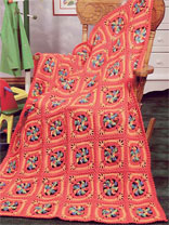 Child's Pinwheel Squares Crochet Afghan Pattern