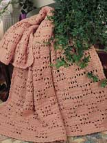 Checkerboard Lace Crochet Afghan Pattern