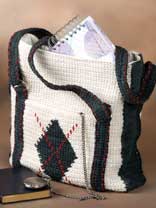 Argyle Crochet Tote Bag Pattern